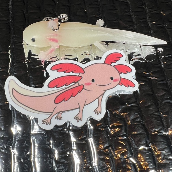 CHEERalotl Axolotl Crazy Trending WaterProof Single Decor Accent Sticker - Picture 2 of 4